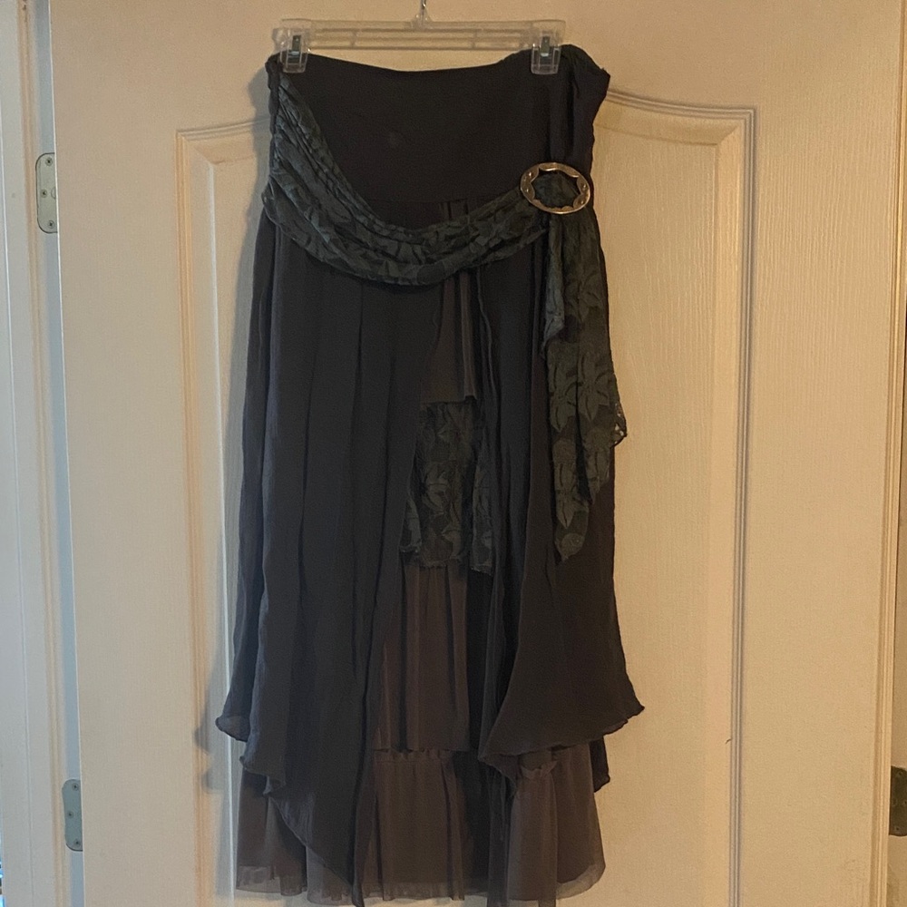 Chic Asymmetrical Gray Women's Skirt
